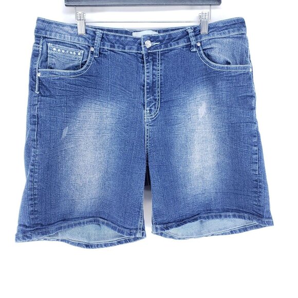 Cotton Farm Shorts Womens Size 18 Embellished - Picture 1 of 7